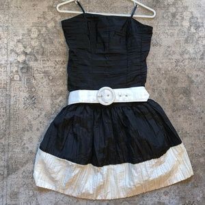 Black & White Strapless Dress